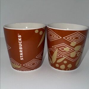 Starbucks Espresso Demitasse Mug Set 2013 ‘Ethiopia’ Collection 3oz